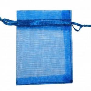 Мешочек подарочный органза 11*16 см Однотонный голубой 445743