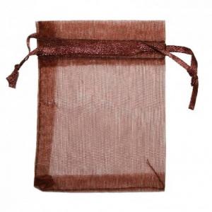 Мешочек подарочный органза 11*16 см Однотонный кофейный 445742