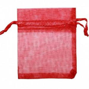 Мешочек подарочный органза 11*16 см Однотонный красный 445731