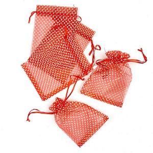 Мешочек подарочный органза 13*18 см С горохом 538341