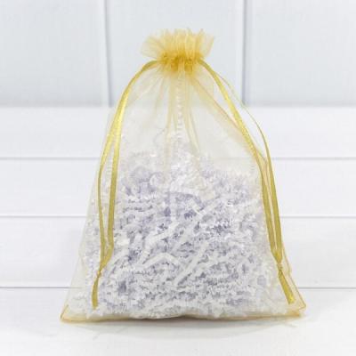 Мешочек подарочный органза 14*20 см Золотой 449984