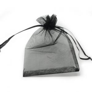 Мешочек подарочный органза 17*23 см Однотонный черный 44569ч