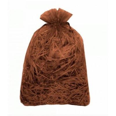 Мешочек подарочный органза 20*30 см Однотонный кофейный 44561коф