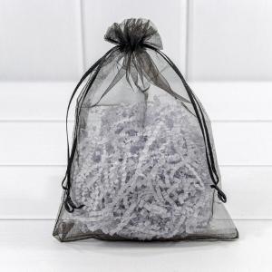 Мешочек подарочный органза 26*32 см Черный 449989