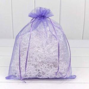 Мешочек подарочный органза 26*32 см Однотонный сиреневый 44580сир