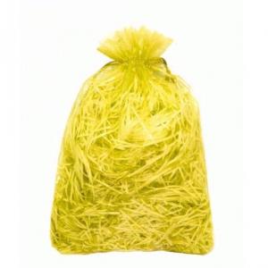 Мешочек подарочный органза 26*32 см Однотонный желтый 44580ж