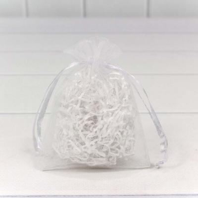 Мешочек подарочный органза 9*12 см Однотонный белый 443260