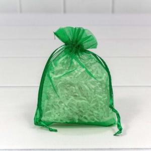 Мешочек подарочный органза 9*12 см Однотонный зеленый 445773