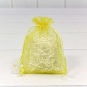 Мешочек подарочный органза 9*12 см Однотонный желтый 445772