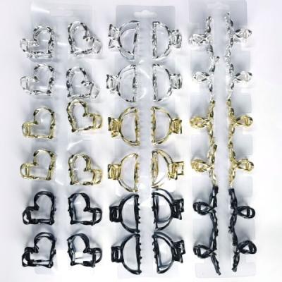 Металлическая заколка-краб для волос крученая Ассорти (Цена за штуку) 13715