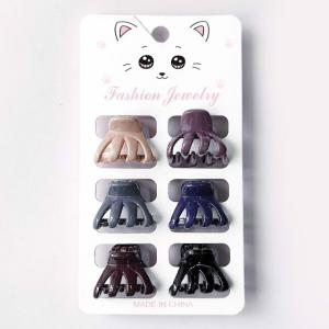 Набор аксессуаров для волос Крабы (6 шт) Тёмные тона 13451