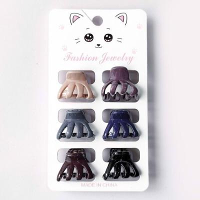 Набор аксессуаров для волос Крабы (6 шт) Тёмные тона 13451