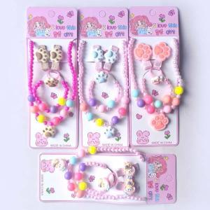 Набор детский (Бусы+браслет+кольцо+2 зажима) 21091