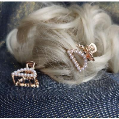 Набор крабов для волос с жемчугом 