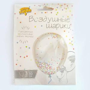 Набор латексных воздушных шаров c пенопластовыми шариками ассорти 3 шт 1111-0987