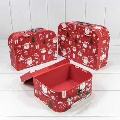 Набор новогодних подарочных коробок 3 в 1 чемодан 30*21*9.5 см Новый год 441769