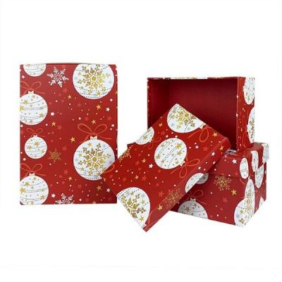 Набор новогодних подарочных коробок 3 в 1 прямоугольник 22*15*11.5 см 539701