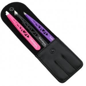 Набор пинцетов 251-SET003B 3 шт для бровей