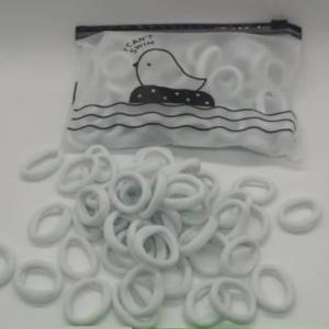 Набор резинок для волос белые в пакете зип-лок (100 штук в наборе) Цена за набор 12593-4