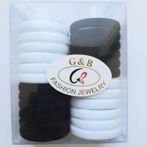 Набор резинок для волос черные и белые (24 штук в наборе) Цена за набор 12272-5