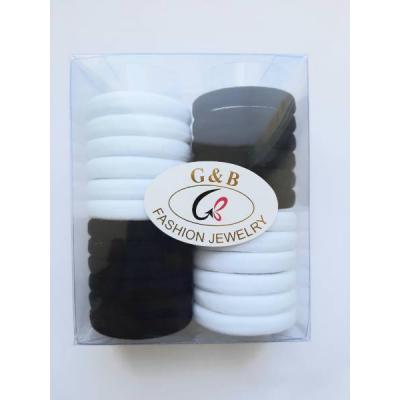 Набор резинок для волос черные и белые (24 штук в наборе) Цена за набор 12272-5