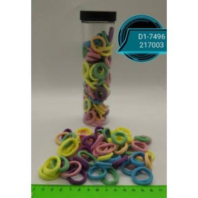 Набор резинок для волос пастельные 2.5 см в банке (80 штук в наборе) Цена за набор 124474