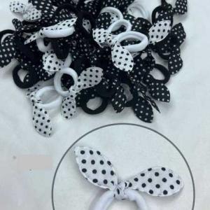 Набор резинок для волос с ушками в горошек 2.5 см (50 штук в наборе) Цена за набор 128852