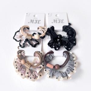 Набор резинок для волос в горох/однотонные 2 штуки (Цена набор) 12757