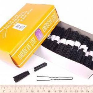 Набор шпилек для волос 7 см средняя черная (10 штук в наборе) Цена за набор 11646