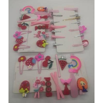 Набор заколок для волос из 14 штук розовый 144683