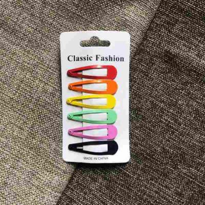 Набор заколок для волос тик-так Цветные 5 см (6 штук в наборе) Цена за набор 16544