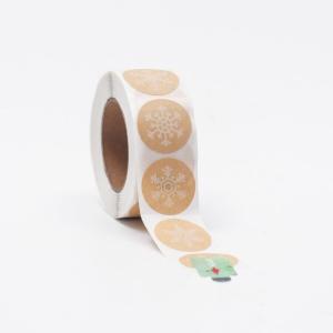 Наклейки крафт в рулоне 