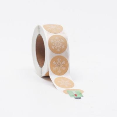 Наклейки крафт в рулоне 