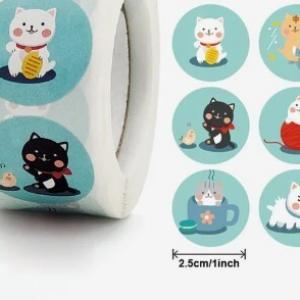 Наклейки в рулоне 2.5 см (500 шт) ЦЕНА ЗА РУЛОН 17105