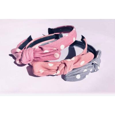 Ободок для волос Горох с бантом (Цена за штуку) 14214