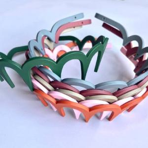 Ободок для волос матовый Зубья (Цена за штуку) Цветные 14073