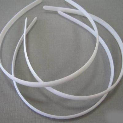 Ободок для волос пластик 5 мм белый 171199