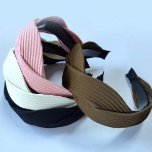 Ободок для волос широкий Текстиль плетение (2,7-5,5 см) 14037