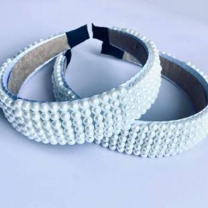Ободок для волос Жемчуг (Цена за штуку) Белый 14373