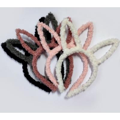 Ободок мягкие ушки зайки из меха 14323