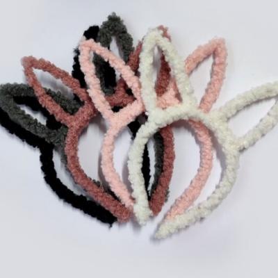 Ободок мягкие ушки зайки из меха 14323