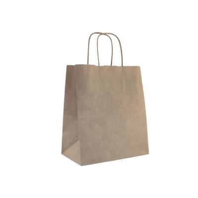 Пакет крафт с крученой ручкой 70 г/м2 24х14х28 см 10 шт 900449