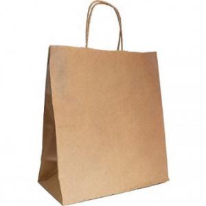 Пакет крафт с крученой ручкой 70 г/м2 32х20х37 см 10 шт 900450