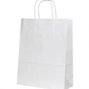 Пакет крафт с крученой ручкой 80 г/м2 22х12х25 см Белый 10 шт 900434