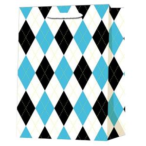 Пакет ламинированный подарочный бумажный 12х15х5 см Ромбы 550371