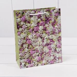 Пакет ламинированный подарочный бумажный 20х25х10 см Цветы 44062