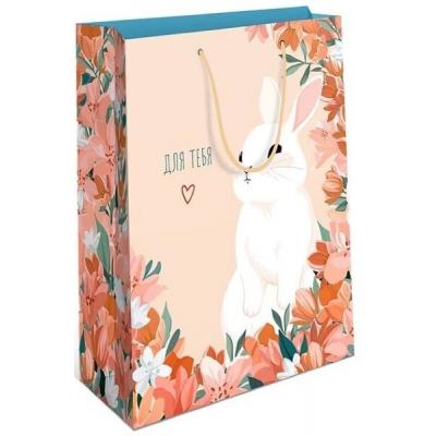 Пакет ламинированный подарочный бумажный 26х32х12 см 50100