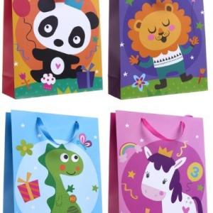 Пакет ламинированный подарочный бумажный 31х42х12 см Мини-зоопарк (микс) 50070