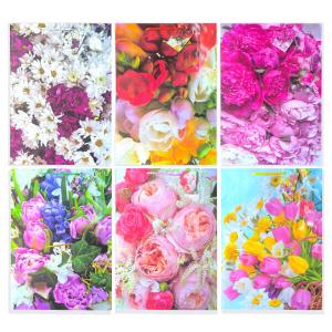 Пакет ламинированный подарочный бумажный 32х45х11 см Цветы 58232