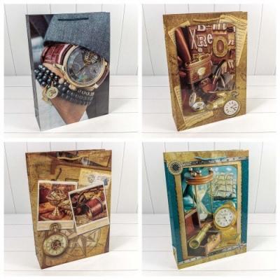 Пакет ламинированный подарочный бумажный 33х45х11 см Мужской 447555